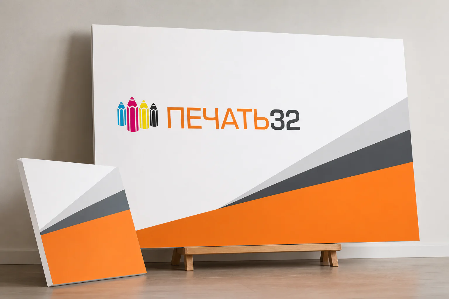 Жёсткие панели из пенокартона с фирменной печатью ПЕЧАТЬ32 и видимым белым торцом; для заказа в Ростове-на-Дону